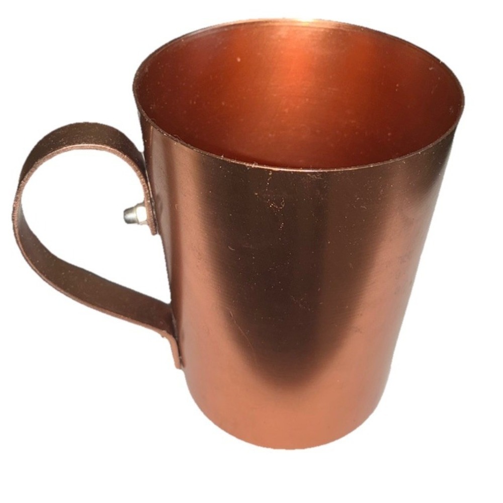 Copper-Tone Metal Mug with Handle